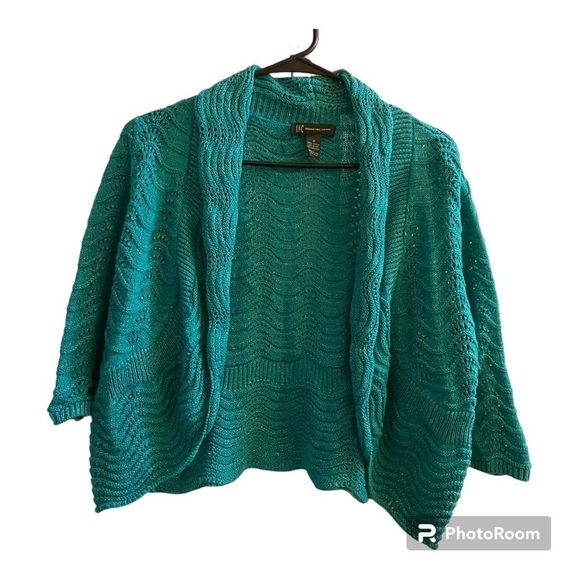 International Concepts Green Shrug Cardigan - Picture 1 of 6
